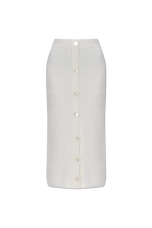 スカート MAX MARA STUDIO Women Skirts 2516101011600 009 White Max Mara Studio Oblato linen skirt for women 2416101032600